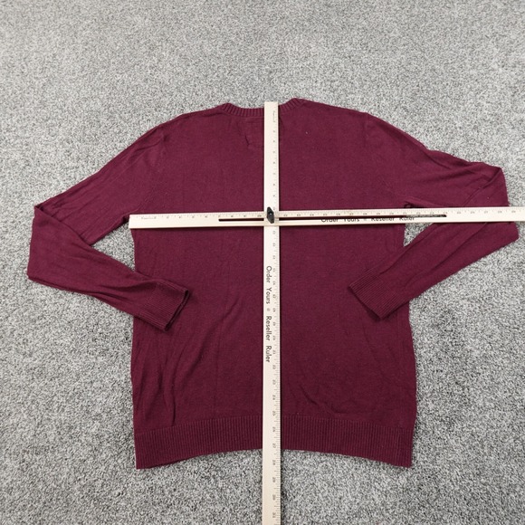 Hollister Sweater Mens M Red Pullover Knit Crewneck Sweatshirt Casual Preppy HCO - Picture 5 of 9